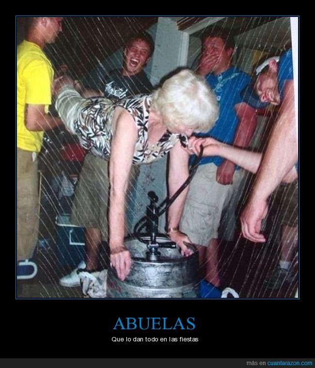 abuela,bebiendo,barril,cerveza,wtf