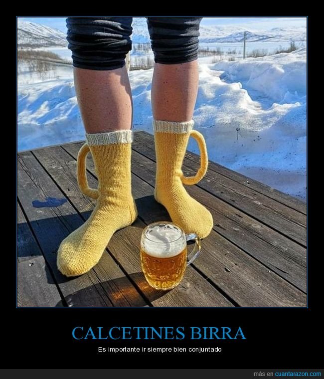 calcetines,cerveza