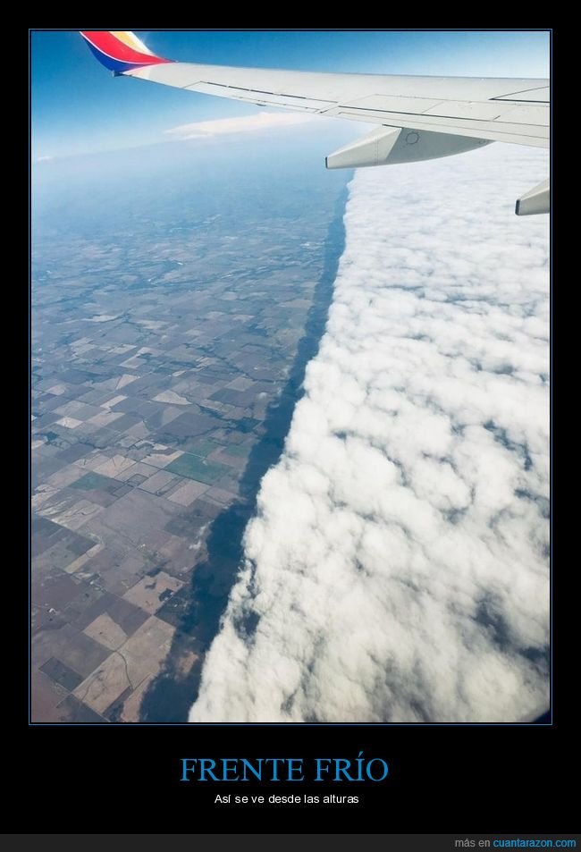 frente frío,alturas,avión