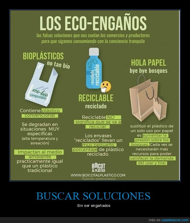 engaños,reciclaje,plástico