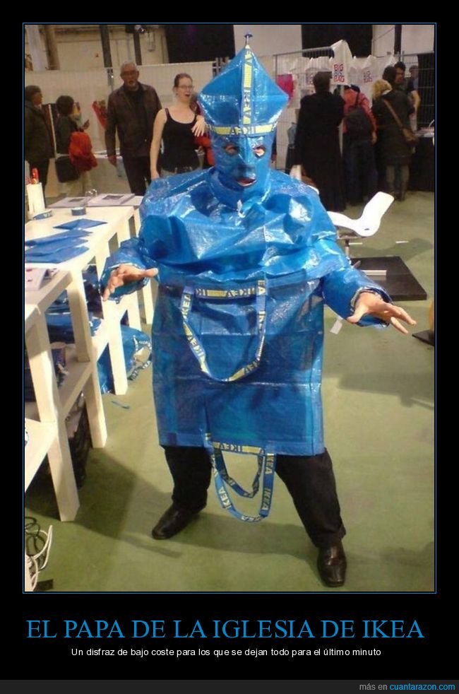 papa,ikea,bolsas,disfraz