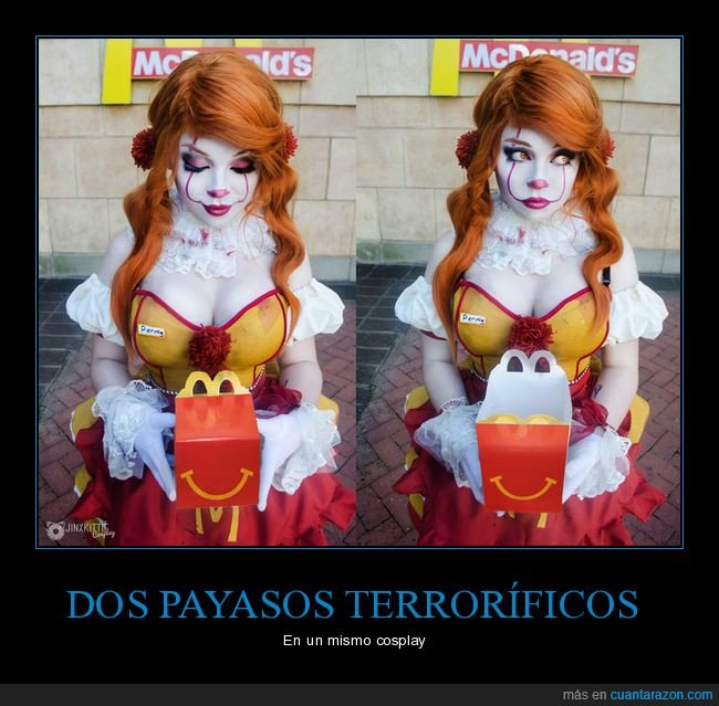 ronald mcdonald,pennywise,it,mcdonald's,cosplay