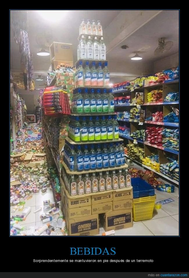 bebidas,terremoto,tienda,wtf