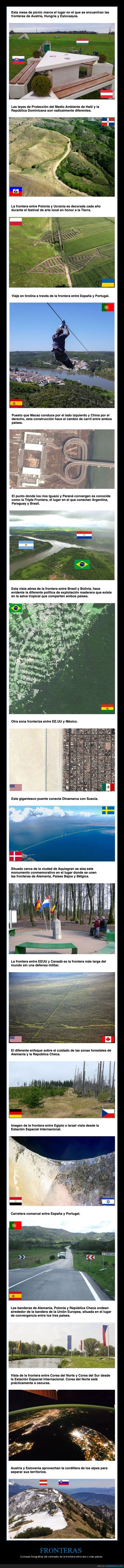 fronteras,países,contraste,curiosidades