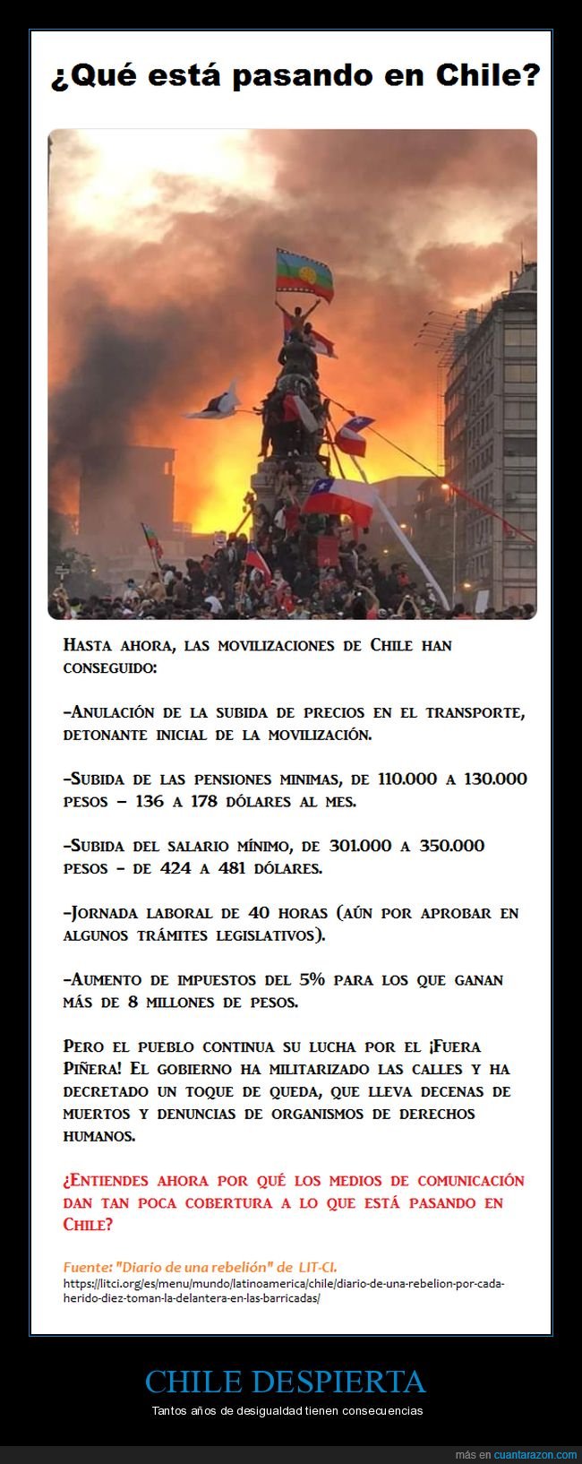 chile,desigualdad,movilizaciones,rebelión