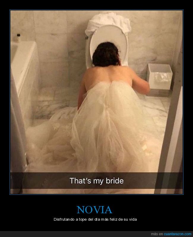 novia,boda,vomitando