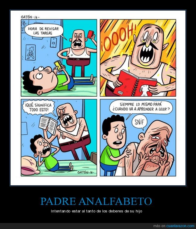 padre,hijo,revisar,deberes