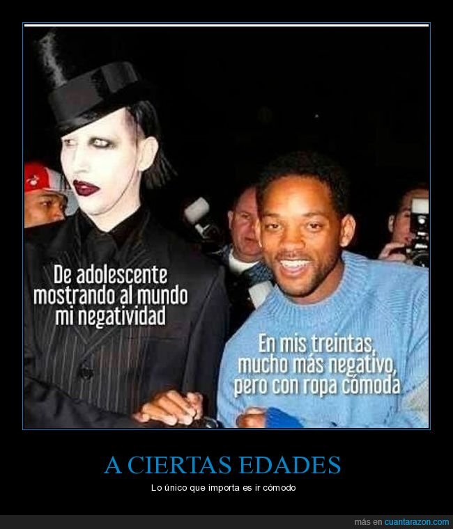 adolescente,negatividad,ropa,cómoda,marilyn manson,will smith