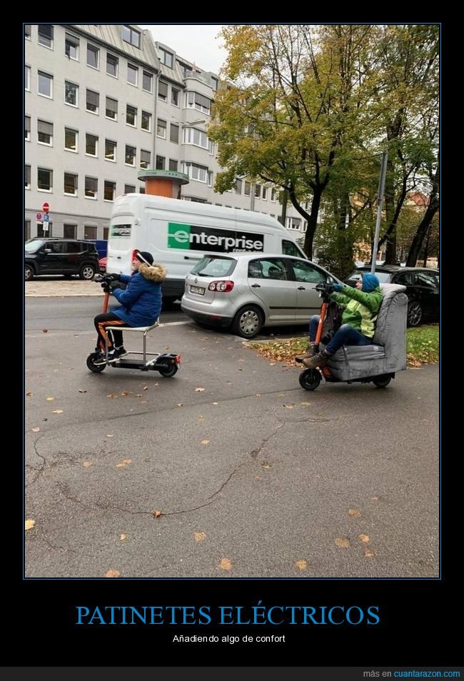 patinete eléctrico,asientos,sillón