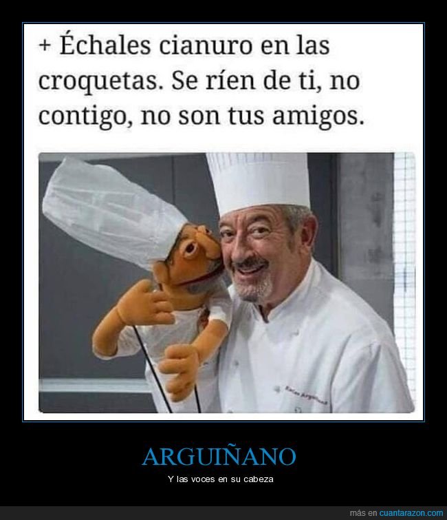 cianuro,croquetas,arguiñano,marioneta