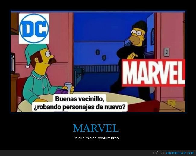 marvel,dc,robar,personajes,simpsons