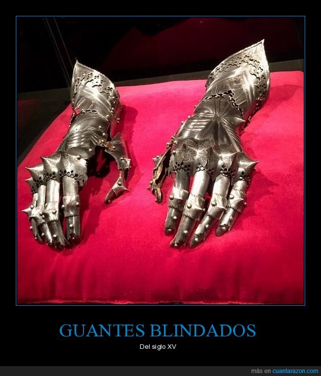 guantes,armadura,siglo xv