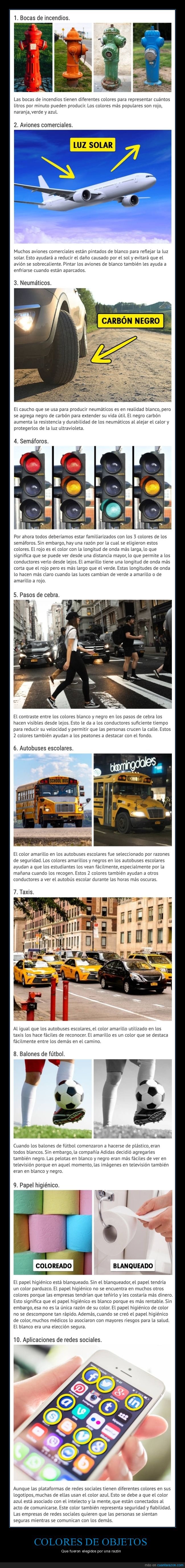 colores,objetos,razones,curiosidades