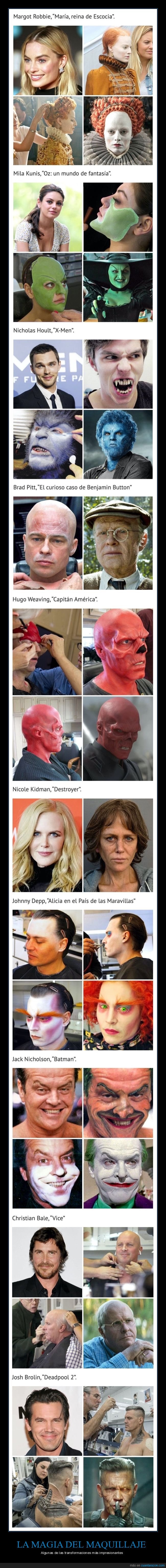 maquillaje,actores,películas,cine,antes,después