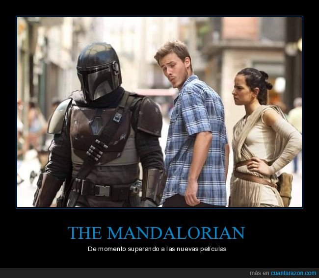 the mandalorian,star wars,distracted guy