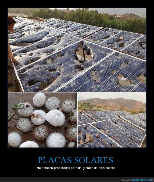 placas solares,granizo,fails,wtf