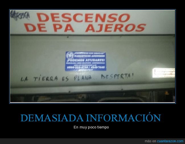 metro,pajeros,narcóticos anónimos,tierra plana