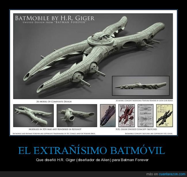 batmóvil,hr giger,diseñador,batman,batman forever,cine