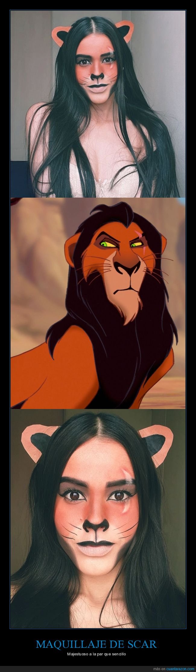 el rey león,maquillaje,scar