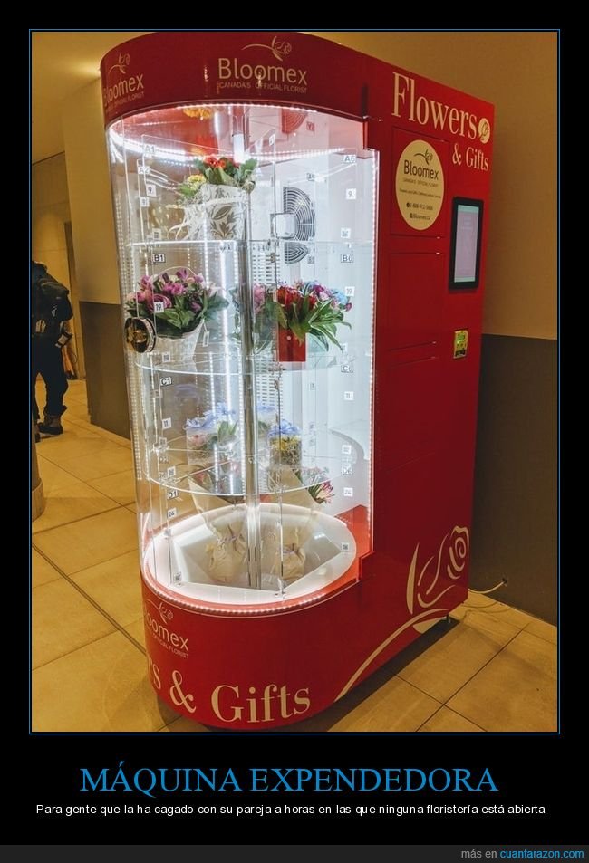 máquina expendedora,flores,wtf
