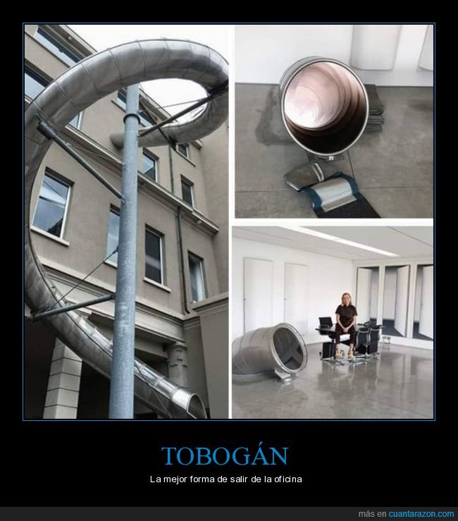tobogán,oficina,wtf