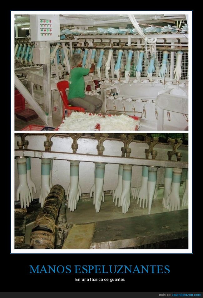 manos,fábrica,guantes