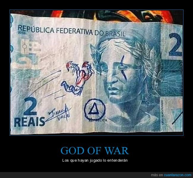 god of war,kratos,billete