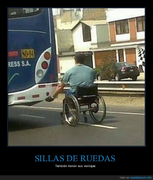 silla de ruedas autobús,wtf