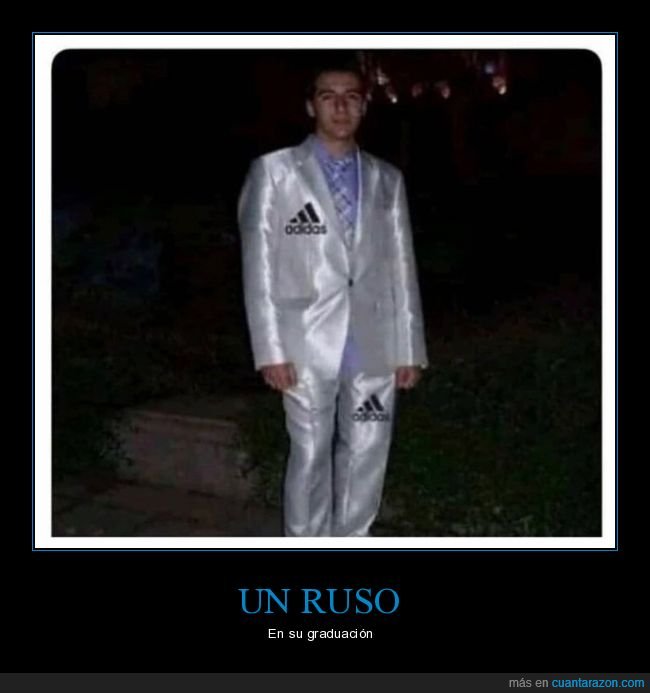 ruso,traje,adidas,graduación