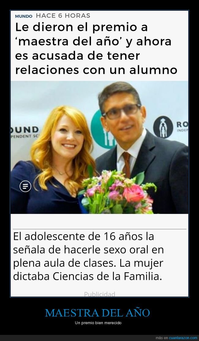 profesora,profesora del a&ntilde;o,premio,relaciones,alumno