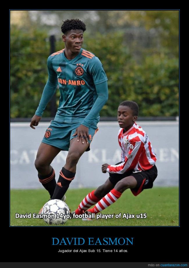 david easmon,jugador de fútbol,edad,14 años