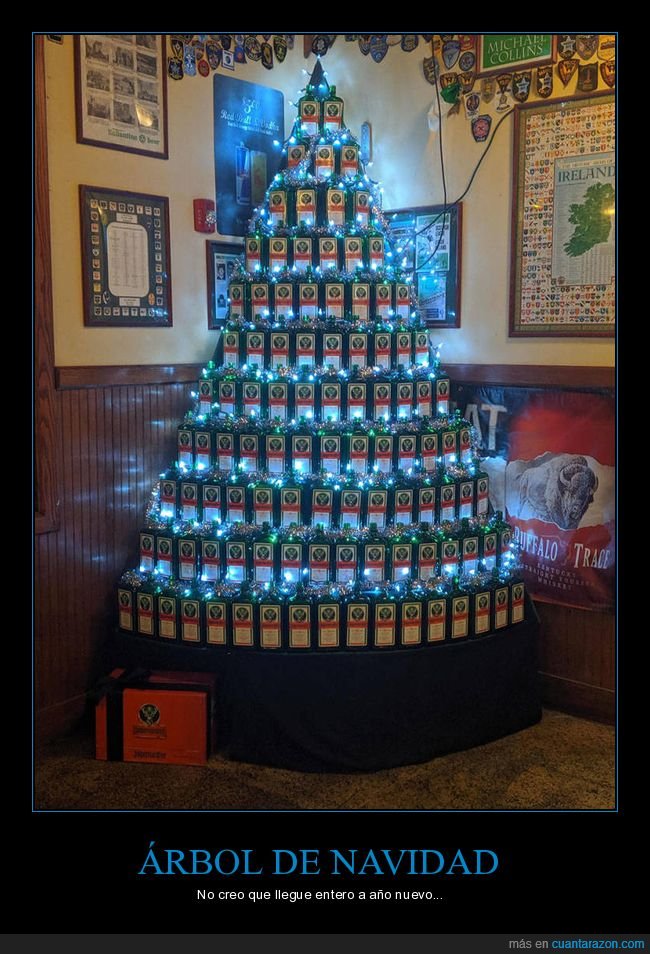 árbol de navidad,botellas,jägermeister