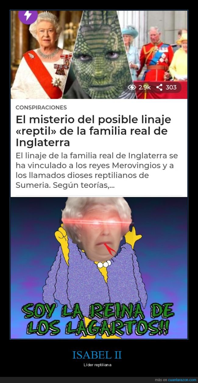 isabel ii,reptiliana,la reina de los lagartos,lisa,simpsons