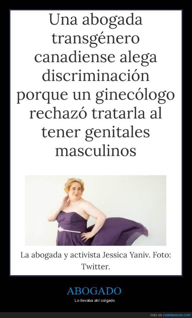 abogada,transexual,discriminada,ginecólogo,genitales masculinos