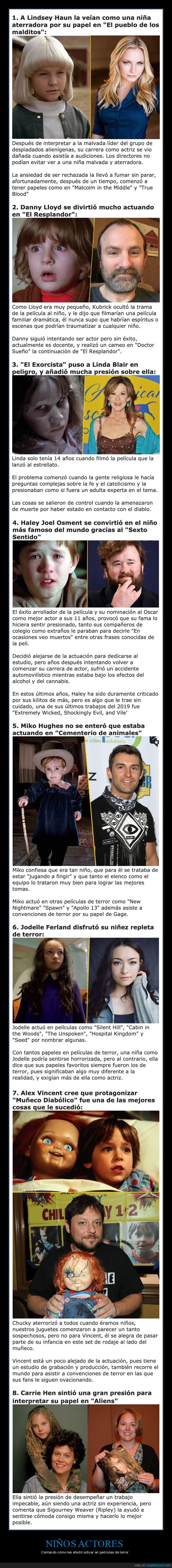 niños,actores,películas,terror,cine
