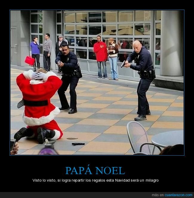 papá noel,policía,detenido