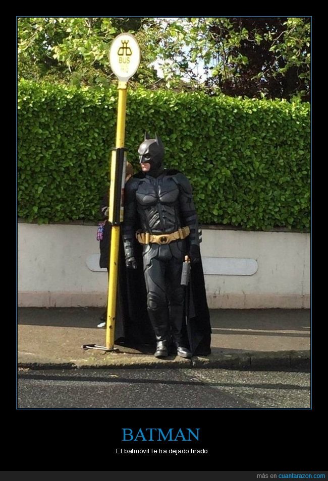 batman,parada de autobús,wtf