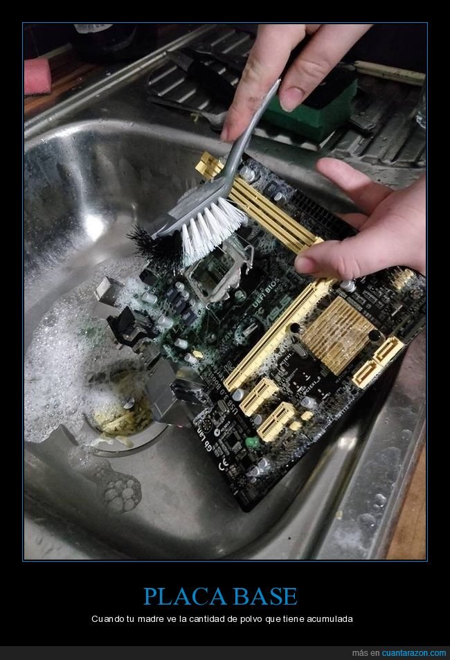 placa base,fregando,fails