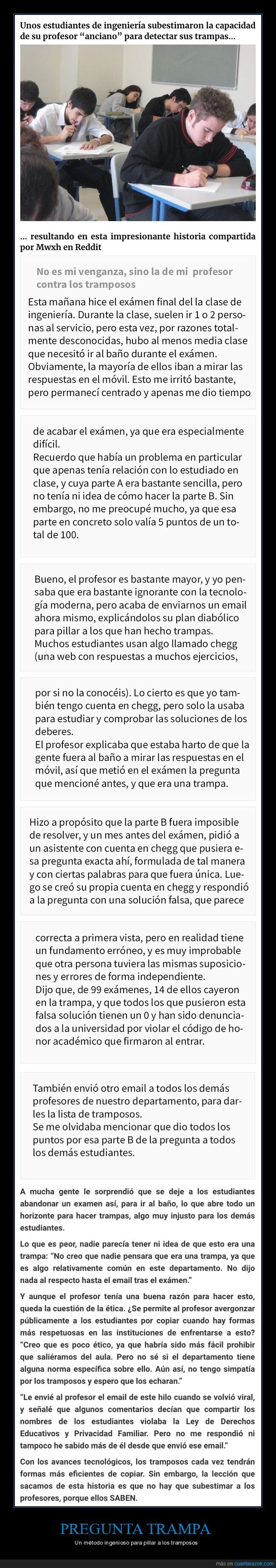 profesor,examen,pregunta,trampa