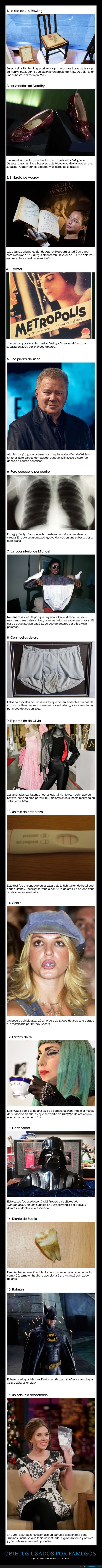 objetos,famosos,venta,dinero