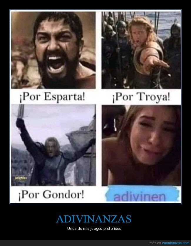 esparta,troya,gondor,adivinar