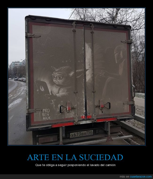 arte,suciedad,camión,the mandalorian,baby yoda