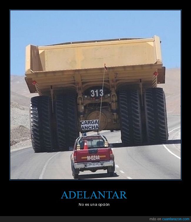 camión,gigante,coche,carretera