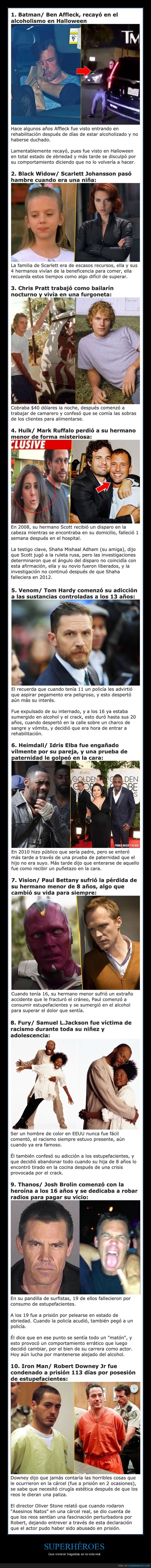 superh&eacute;roes,actores,tragedias