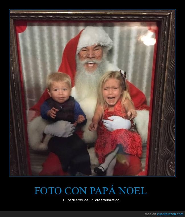 foto,papá noel,niños,llorando