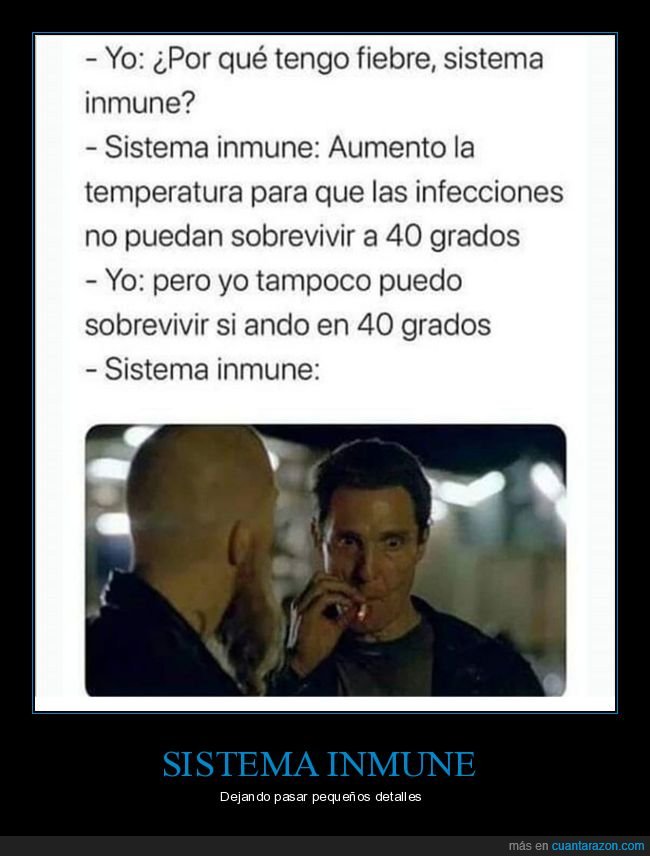 sistema inmune,fiebre,infecciones,sobrevivir