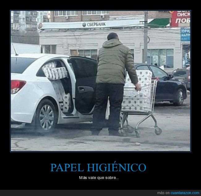papel higiénico,coche,wtf