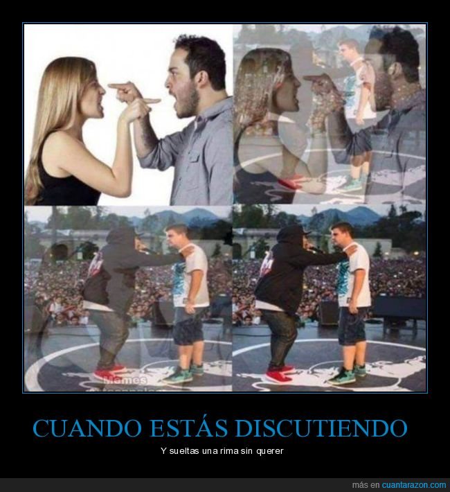 discutir,rima,batalla de gallos