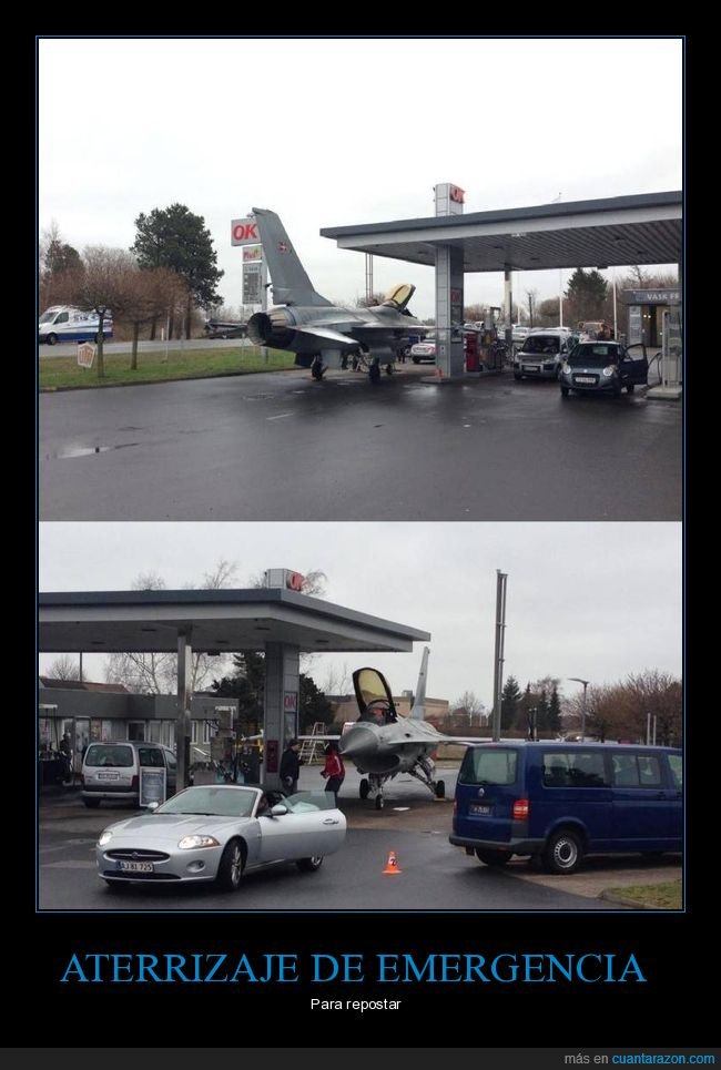 avión,gasolinera,wtf