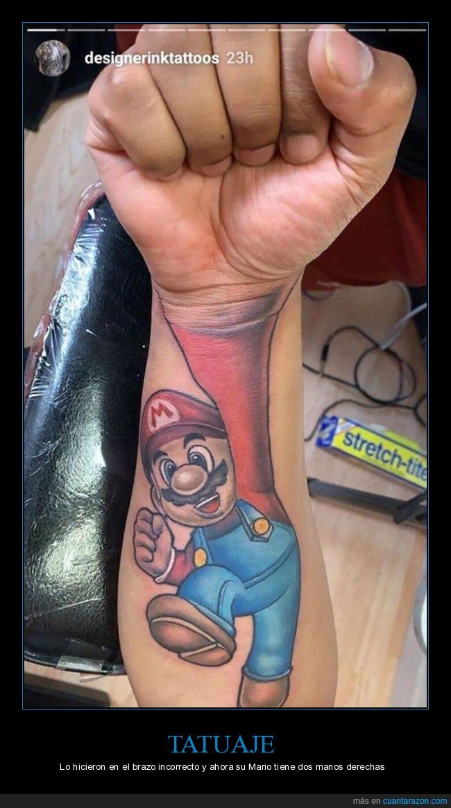 tatuaje,mario,manos,derecha